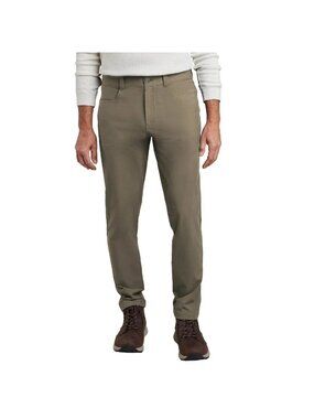 NWOT Kirkland Signature Men's 30x32 Green Cargo Slim Fit Tech Pants Cotton Blend